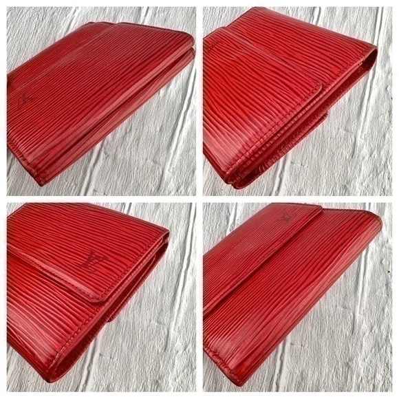 AUTHENTIC Louis Vuitton Marco Wallet. Red.